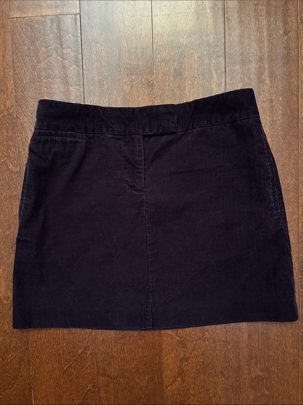 J. Crew Dark Purple Corduroy Mini Skirt, Size 2